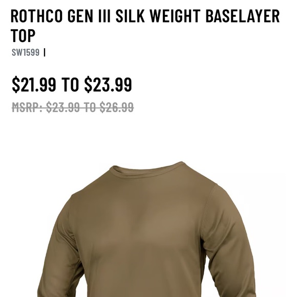 New set of ECWCS light weight long underwear. Men's Large. Never  worn. - Picture 6 of 7